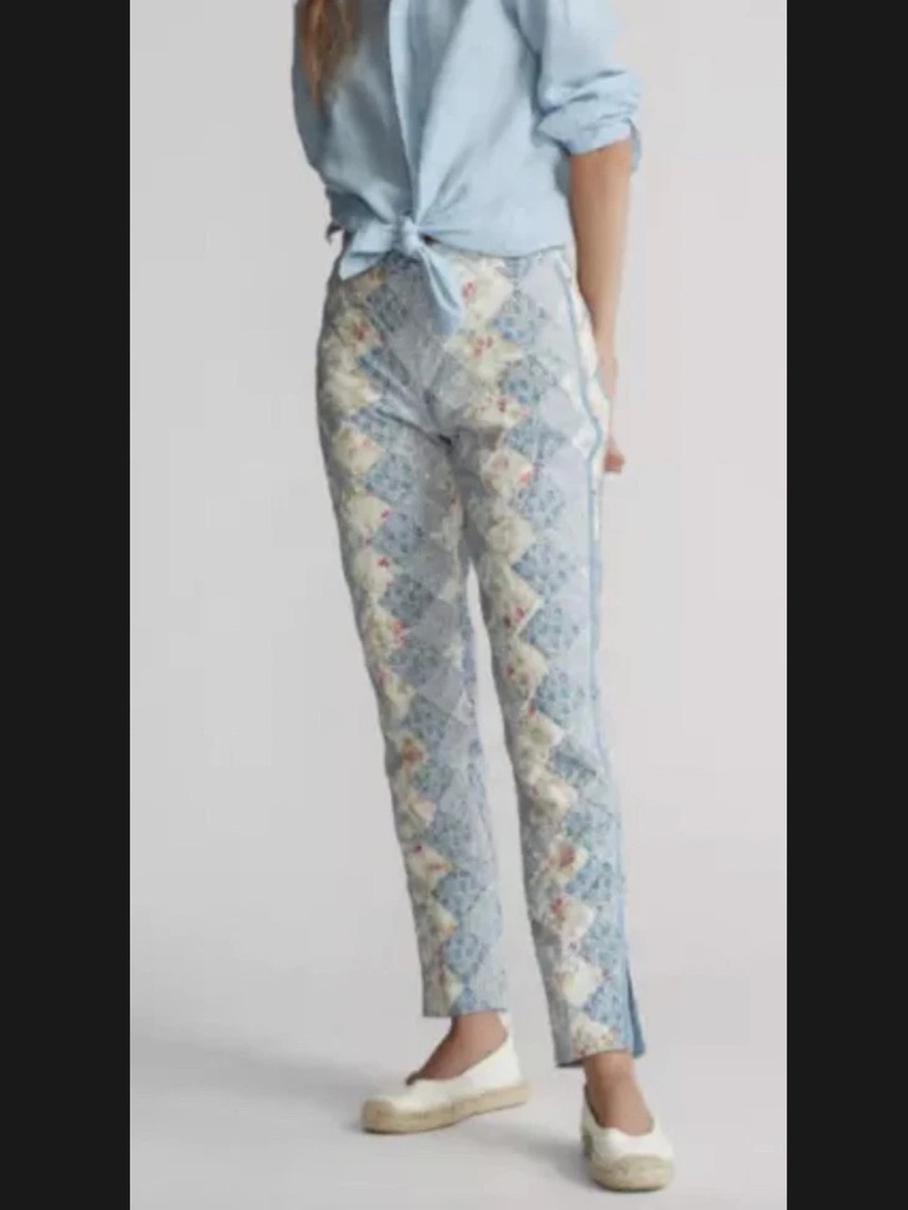 Polo Ralph Lauren Multicolored Patchwork Floral Print Straight Leg Pants